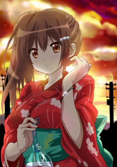 kedzior1916 - #randomanimeshit #chuunibyoudemokoigashitai #shinkanibutani #kimono #sy...