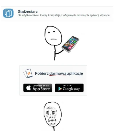 ouiWack - (╯︵╰,) #windowsphone #mobile #wykopapp #humorobrazkowy