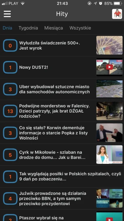 duszek360 - dlaczego jak w aplikacji mobilnej na ios kliknę w hity to zamiast najbard...