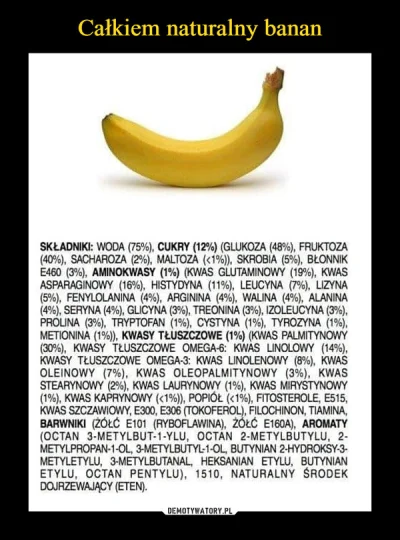 wypokowy_expert - @SzumlewiczLover: To kupując banan byś miał taki skład. Na liście s...