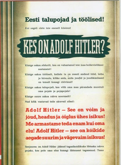 johanlaidoner - Strona z niemieckiej propagandowej książki w języku estońskim "Adolf ...