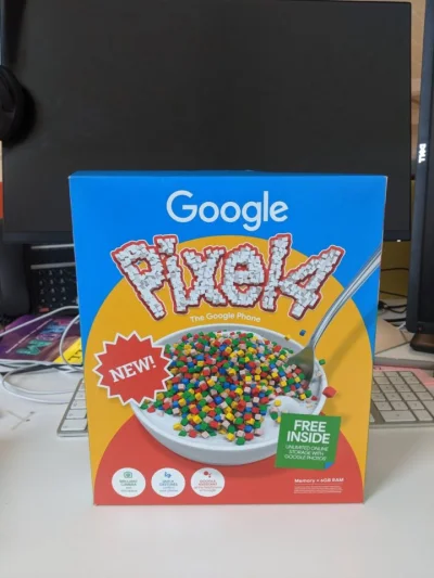 ANDRZ_J - @pawel86: google wysyła w Brytani pixele 4 w pudełku od płatek śniadaniowyc...