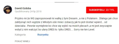 szymonhubert16 - Ten gość jest genialny. Ma się za jakiegoś Tysona mimo że poza bycie...