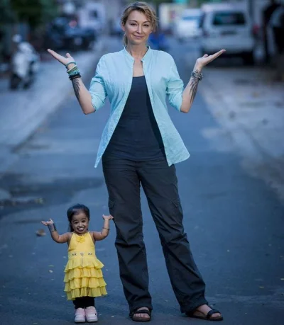 wojtasu - Najmniejsza kobieta świata.
Jyoti ma 21 lat i niecałe 63 centymetry wzrost...