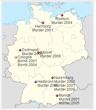 w.....a - @gentelman: @SilvioDante: Mapa zamachów bombowych w Niemczech między 2001 -...