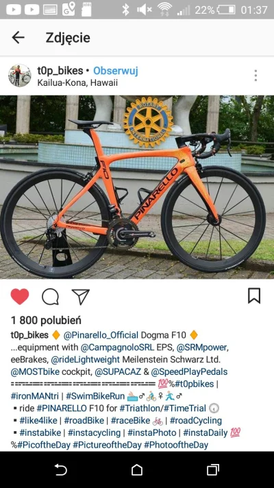 piteerowsky - Ależ ładna maszyna. #szosa #rower #pinarello