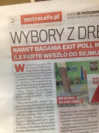 mistejk - Dziennikarze metra dają mandaty Zlewowi, który ma 7,5% xD
#bekazlewactwa #4...