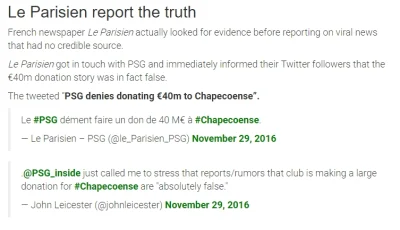 marcelus - PSG zdementowało pogłoski o przekazaniu 40 mln euro Chapecoense
Źródło
#...