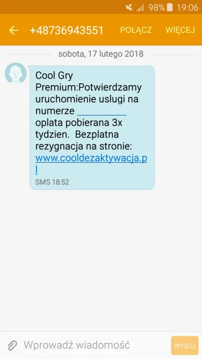 RaitoKun - Nie wysyłałem nigdy żadnych sms-ów premium, a mimo to chwilę temu przyszło...