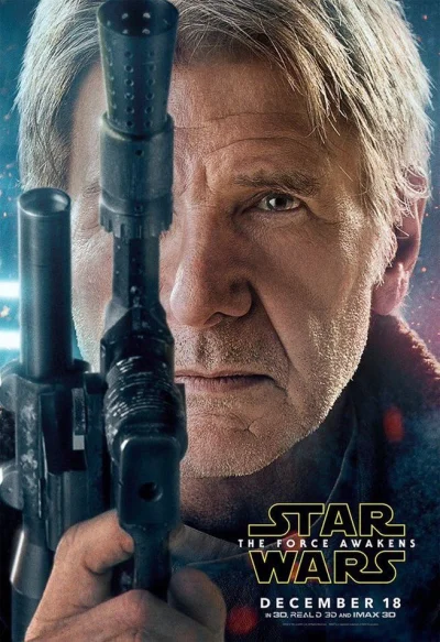 turing - Han Solo na plakacie z nowych Gwiezdnych Wojen.