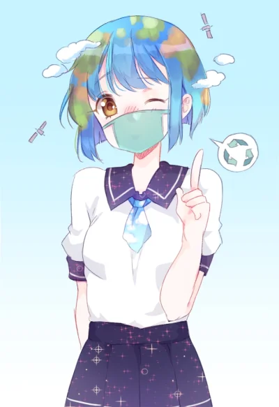 l.....f - #randomanimeshit #originalcharacter #earthchan #schoolgirl #