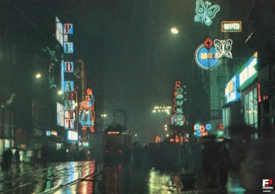 m.....x - Ulica 3 Maja deszczową nocą, lata 70. XX wieku

#katowice #fotografia #re...