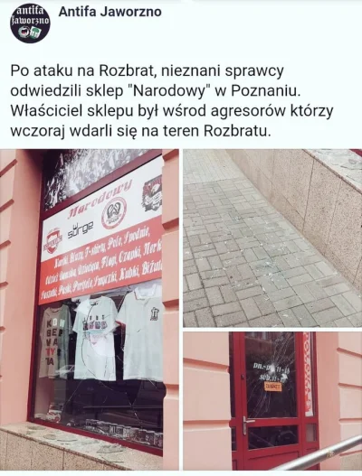 antifajaworzno - @antifajaworzno: Wczoraj, narodowcy zaatakowali skłot Rozbrat i zgro...