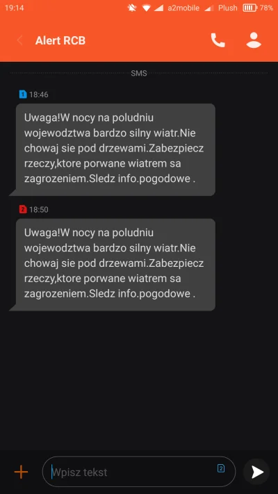 pralin - #piekaryslaskie #alertrcb Na oba numery dostałem, także kwiatki wylądowały w...