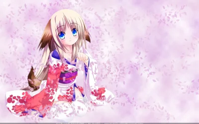 FlaszGordon - #randomanimeshit #animeart [ #LittleBusters #NoumiKudryavka ] #kimono #...