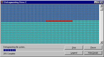 qwelukasz - malo kto wie, ale w #windows95 #windows98 było narzędzie nazwane "Defragm...