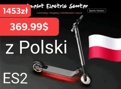 sebekss - Tylko 369.99$ [ok 1453zł] za elektryczną hulajnogę Xiaomi Ninebot Segway ES...