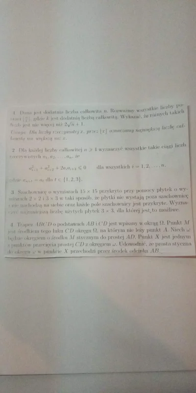 Dzumbur - Siema, mój przyjaciel chce wziąć udział w olimpiadzie matematycznej, pomoże...