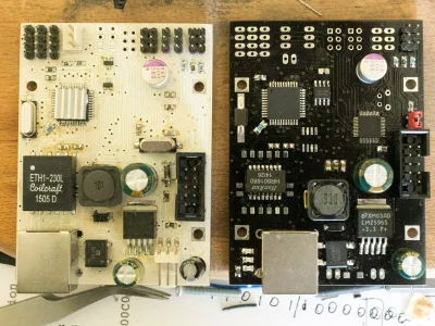 Kaworu - Generacja druga (mega64/128 + enc424j600) vs generacja trzecia (stm32f103 + ...