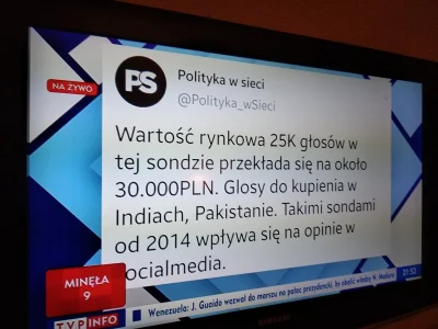 Orellan - Już poszedł w TVP Info przekaz, że kupione głosy. Boże jaka żenada z tej te...