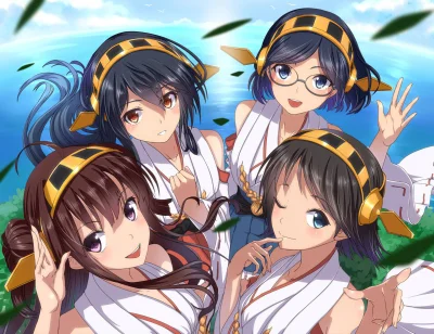 Banri - #randomanimeshit #kantaicollection #kongou #haruna #kirishima #hiei #meganekk...