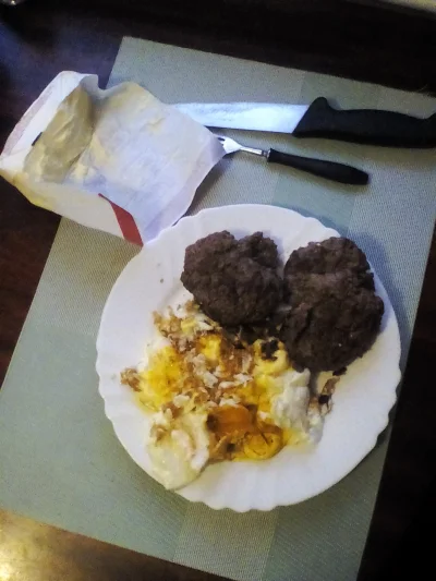 anonymous_derp - Dzisiejsze śniadanie: Jajka sadzone (zgadujcie ile) na maśle klarowa...