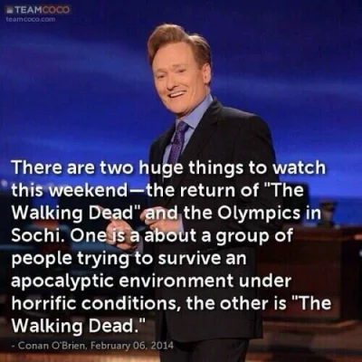 d.....k - #conan podsumowuje powrót #thewalkingdead i #soczi ( ͡° ͜ʖ ͡°)

#heheszki