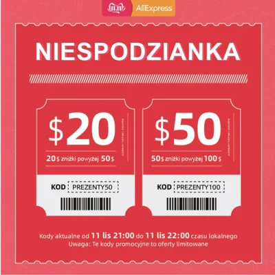 alilovepl - Kupony 20/50 i 50/100 na 11.11

➡️ https://alilove.pl/kupony-20-50-i-50...