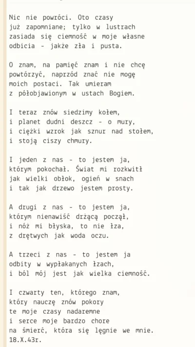 suchanice - NOCNY WIERSZ #6

Krzysztof Kamil Baczynski "Spojrzenie"

#nocnewiersze #p...