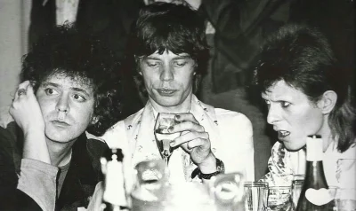 TSoprano - Lou Reed, Mick Jagger i David Bowie. Cafe Royal w Londynie, 1973r.
#starez...
