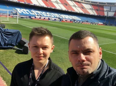 rutkins - Patryk Mirosławski naczelny Eleven zabrał syna na mecz Atletico - Barcelona...