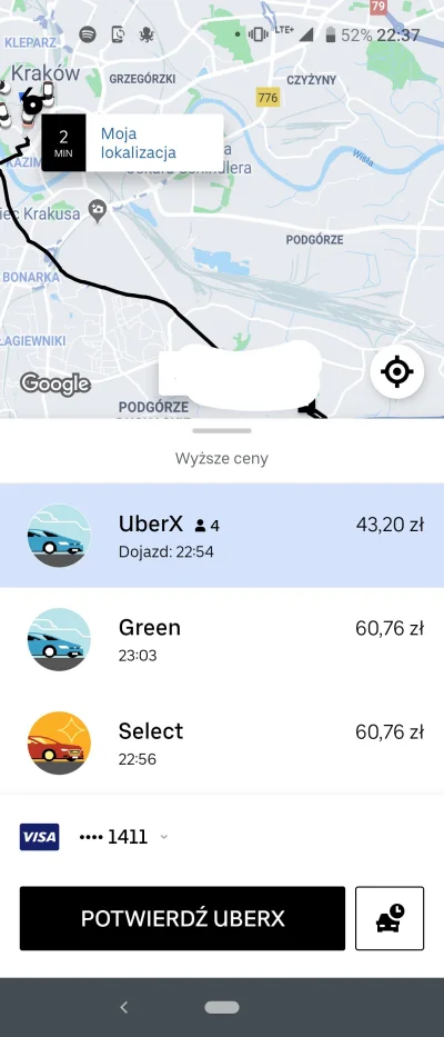 p.....M - Uber się chyba popsuł XD #krakow #uber