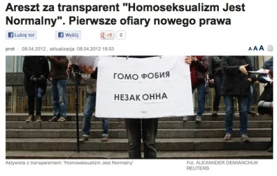 futomaki - Ja tam widzę napis "Homofobia nielegalna", ale co ja tam się znam… #gazeto...