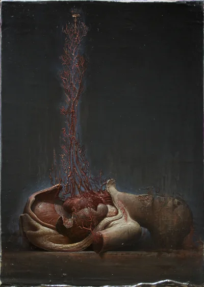 mull - Agostino Arrivabene - Miracle, 2013 r. 
olej i emalia na drewnie 

#malarst...