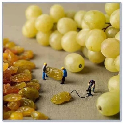 Espo - > RODZYNKI TO SUSZONE WINOGRONA

@wojtoo: winogrona to napompowane rodzynki