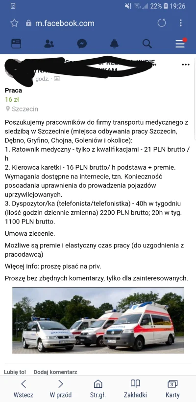 U.....y - Ktoś gotowy do kierowania karetką, pracy z ogromnym stresem i odpowiedzialn...