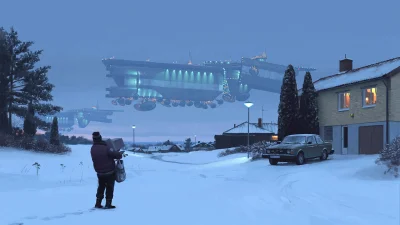 enforcer - "Grudzień 1994r." - autor: - Simon Stalenhag
#art #malarstwo #enforcercon...