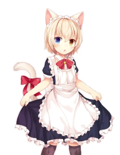 Hajak - #randomanimeshit #heterochromia #maid #neko #kemonomimi