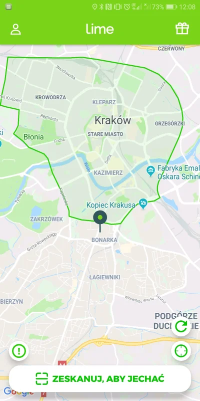 radosnyt - W aplikacji #lime pojawił się zakres strefy w #krakow i wygląda dość dobrz...