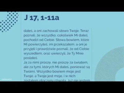 InsaneMaiden - 30 MAJA 2017
Wtorek
(J 17,1-11a)
"W czasie ostatniej wieczerzy Jezu...