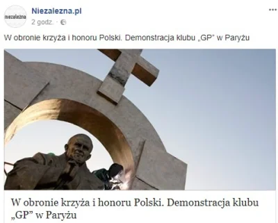 saakaszi - Polacy będą protestować w Paryżu w obronie krzyża i honoru Polski xD
Jak ...