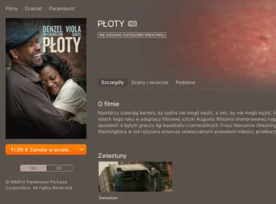 ColdMary6100 - Widzieliście już "Płoty"? 

Taki tytuł nosi Fences w polskim iTunes
...