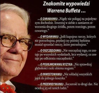 WOWOW - W tym tygodniu Warren Buffett obchodzi urodziny. Garść mądrych cytatów od Jub...