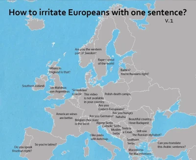 ziemba1 - Jak zirytować Europejczyków jednym zdaniem
#heheszki #mapporn ##!$%@? #kal...