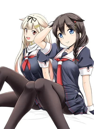 Morimasa - #randomanimeshit #kantaicollection #kancolle #shigure #yuudachi #schoolgir...