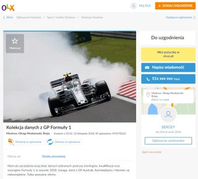 WypadlemZKajaka - Tymczasem na #olx
#f1 #kubica