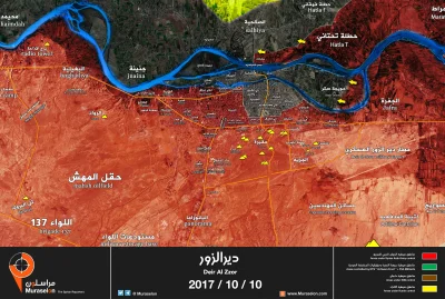 60groszyzawpis - Najnowsza mapa postępów sił rządowych w Deir ez-Zor

#syria #bitwa...