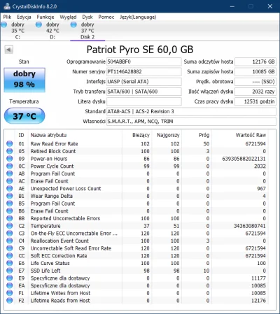 FLAC - @Camilli: mój pierwszy SSD Patriot Pyro SE 60GB za 420zł, teraz za mniej można...