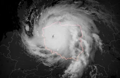 materazzi - Huragan Irma w porównaniu do powierzchni Polski.