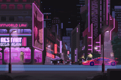 nomoneynohoney - #gif #retro #cyberpunk #synthwave